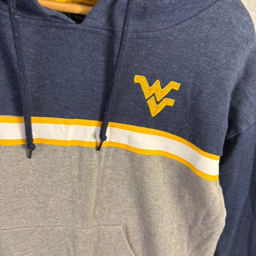 Colosseum West Virginia Mountaineer Blue Gray Hoodie Pullover Women Size M NCAA - Picture 3 of 7
